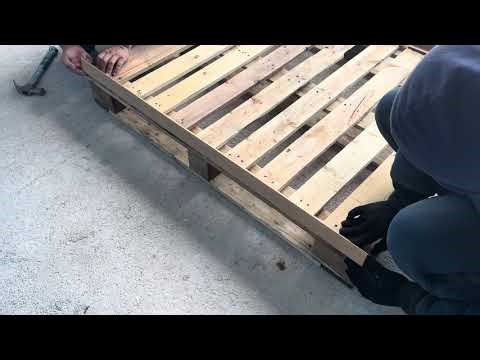 First step, how to build pallets for shipping.