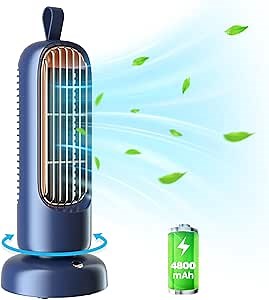 HOMETOP Tower Fan Oscillating Table Fans 12 Inch 70° Oscillating, 3 Speeds, Portable USB Small Desk Fan for Bedroom Office Home Desktop