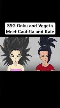 SSG Goku and Vegeta Meet Caulifla and Kale #dragonball