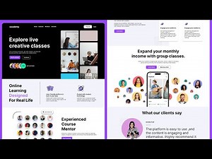 E-Learning Landing Page Design Using Figma | Autolayout + Component