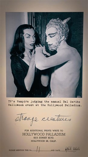 Strange Creatures Halloween 1954. Happy Haunting! Vampira Archives©️ #vampira | Vampira