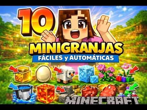 10 MINI GRANJAS AUTOMÁTICAS para tu SURVIVAL en Minecraft