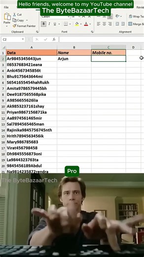 Don’t Type Manually 😱 Split Text & Numbers in Excel in 5 Sec! 💯#excel #exceltips #exceltricks