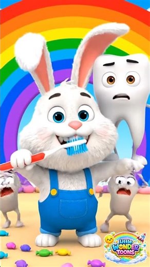 Bunny Learns to Brush Teeth 🐰🪥 | Kids Cartoon Short