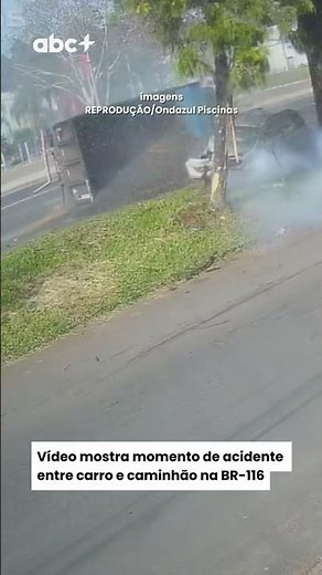 Vídeo mostra momento de acidente entre carro e caminhão na BR-116