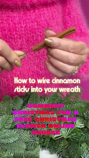 How to wire a cinnamon sticks into easily for door wreaths