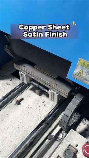 ✨ Copper Surface Finishing Machine | Satin Finish Effect