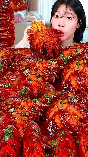 SPICY SEAFOOD BOIL ASMR MUKBANG 🦞 Giant Lobster Tail, Tiger Prawns, Octopus, Squid & More!