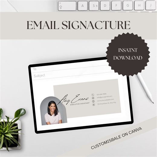 Professional Email Template | Clickable Gmail | Editable Canva Design | Outlook | Modern | E-mail Signature Template | Gmail Template - Etsy Australia
