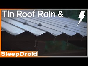 ► Thunder and Rain on a Tin Roof | Sounds for Sleeping (Slow Motion) Metal Roof | Lluvia | Zinc