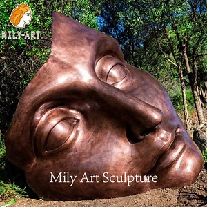 [Hot Item] Classic Abstract Metal Face Statue Bronze Mask Sculpture for Sale