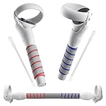 2 in 1 Long Arms & Handle Attachments Compatible with Oculus Quest 2 Hand Controllers, VR Gorilla Tag Long Arms/Stick Extension Grips for Meta Quest 2 Accessories for Beat Saber Golf Club Game
