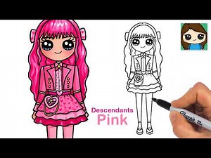 How to Draw Pink Hearts | Disney Descendants Wicked Wonderland