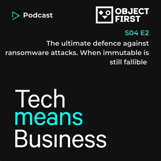 Our latest Tech Means Business podcast episode dives into a tough truth: ransomware isn’t just after your data anymore, it’s coming for your backups. The numbers say it all: • 66% of organisations have been attacked at least once in the last two years • 96% of attacks targeted backup data In “The Ultimate Defence Against Ransomware Attacks: When Immutable Is Still Fallible,” Anthony Cusimano and Andy French from Object First unpack: • Why many “immutable” backups aren’t actually immutable • What
