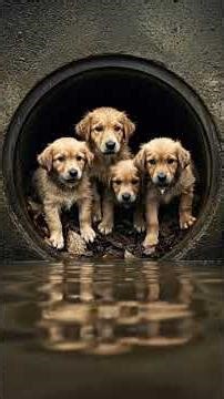 The Kind man rescues puppy from sewer water !