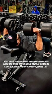 Always start your workout with a heavy compound movement to build strength and mass #gym #chest