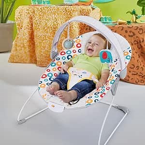 Baby Bouncer, Baby Bouncers for Infants, Portable Baby Bouncer Seat for Newborns with Music Soft Seat Cushion, Adjustable Infant Bouncer for Babies 0-6 Months 6-20 lbs Unisex