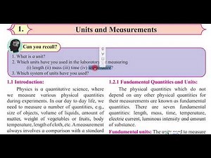 11th Physics | Chapter 1 | Units and Measurements | Part 1