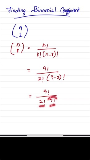 Finding binomial coefficient
