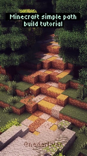 Minecraft simple path design #minecraft #minecraftbuilding