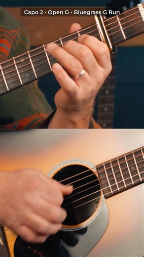 Bluegrass G Run Lesson | Capo 2 Open G