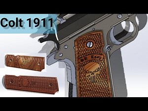 Colt​ ​1911 Grip by solidwork.​ Grip​ design
