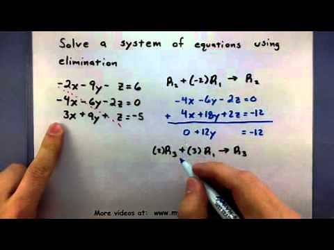 Pre-Calculus - How to solve a system of equations using elimination