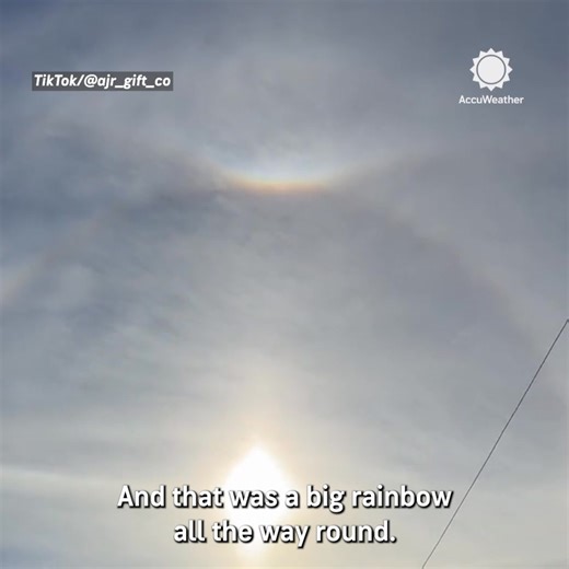 37K views · 501 reactions | Have you ever seen a sun dog before and wondered, "What the heck is going on?" AccuWeather's Damien Lodes explains this incredible phenomenon. | AccuWeather | Facebook
