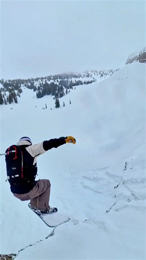 Just a Little Rock drop #snowboarding #snowboard #fyp #winter