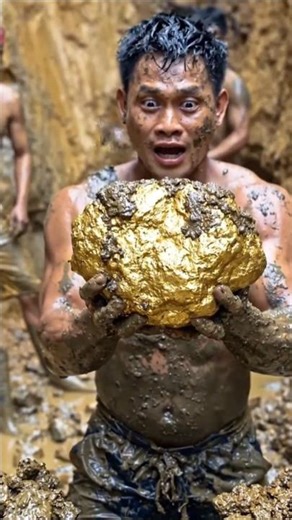 Shocking Discovery: Giant Gold Nugget Found! (AI Visualization) 🤩💎