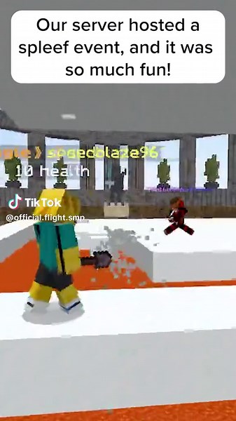 Spleef Event!! Ip is Play.flightsmp.com #fyp #fypシ #minecraft #minecraftsmp #minecraftserver #flightsmp