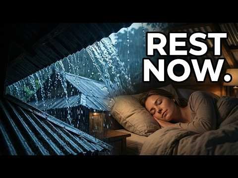 Thunderstorm on Tin Roof – Fall Asleep Instantly | Heavy Rain Sounds 10 Hours HDR