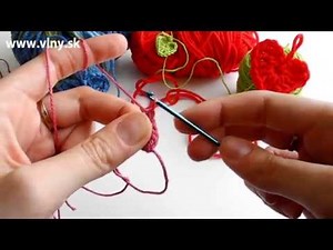 Jednoduché háčkované srdce