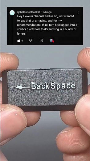 Backspace Key into a Black Hole 🎨 #art #artwork #artist #custom #paint #keyboard #customkeyboard