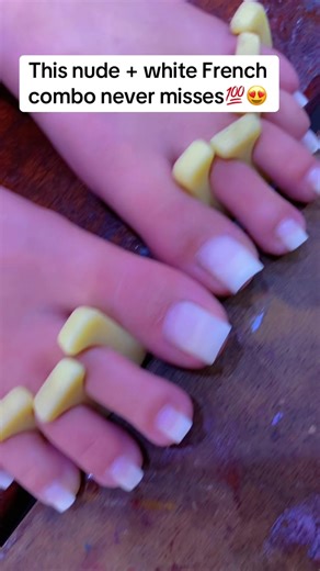 Stylish Stick-On Toenails: The Perfect French Combo
