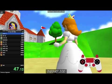 Super Mario 64 Coop Deluxe Speedrun Timer Reworked (20:42) Actual PB
