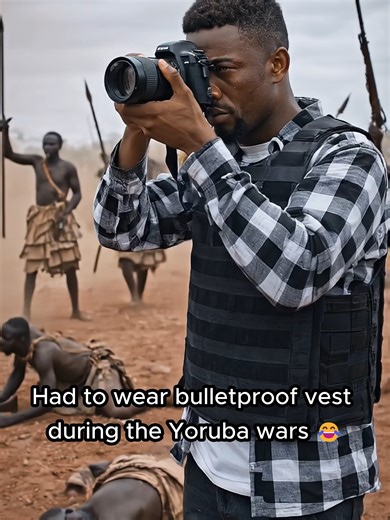 The job: Get footage of the battle The bulletproof vest: Modern problems require modern solutions #YorubaHistory #1800s #NigerianHistory #BehindTheScenes #yourfavhistoryguy