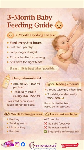 3-Month Baby Feeding Guide 👶