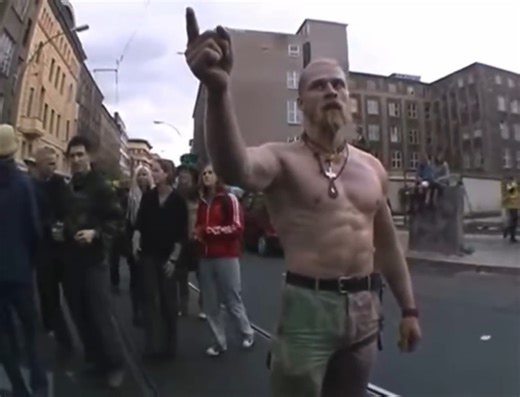 Mr. Afterparty on Instagram: "Filmed during the Fuckparade in Berlin on 8 July 2000 by artist Matthias Fritsch, this video shows the man who later became known as the Techno Viking, captured during a street techno demonstration that reflects how different the culture and atmosphere were at the time."