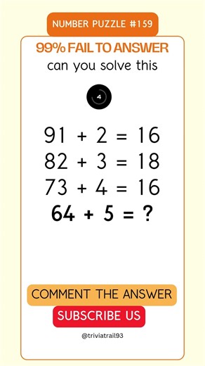 Solve Number Puzzle #shorts #iqtest #iq #puzzle #puzzlegame