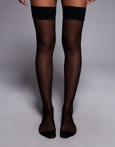 Ann Summers plain top seamed hold up in black | ASOS