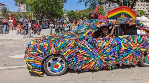 Thousands watch Art Car Parade roll through downtown Houston