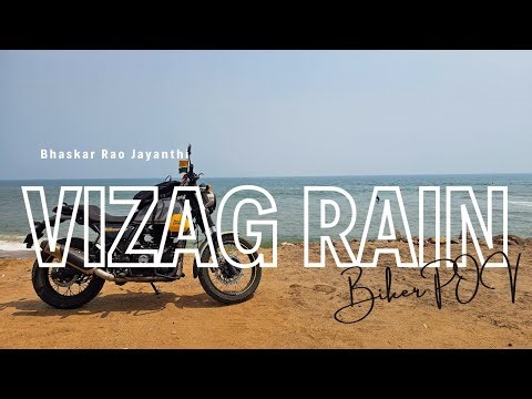 ASMR Ride | Vizag Morning Rain | Biker’s POV to Work 🌧️ Helmet Cam Ride