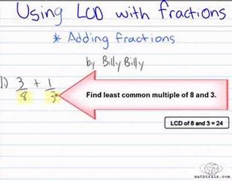 Adding Fractions Using the LCD