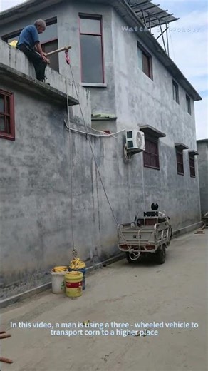 Use a Three - wheeled Vehicle to Transport Corn Quickly and Easily