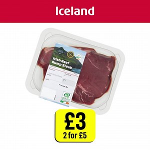 23K views · 94 reactions | ✨2 for £5 on our NEW frozen steaks ✨ We've just added steaks to our 2 for £5 range, and you can choose from Rump, Sirloin and Fillet  It’s RARE to see such a great deal  https://bit.ly/2AJSp5g | Iceland Foods | Facebook