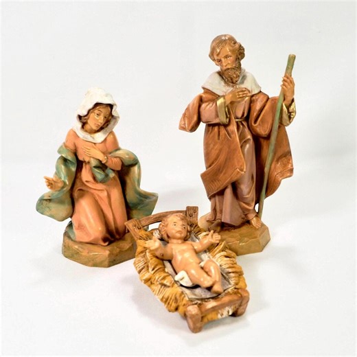 Fontanini 1991 Holy Family Nativity Set Mary Joseph Baby Jesus With Manger 5” Italy - Etsy