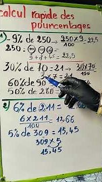 Calculer rapidement et facilement Un pourcentage