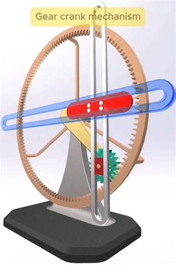 Gear Crank Mechanism ⚙️ | Rotation to Reciprocating Motion 🔥 #shorts