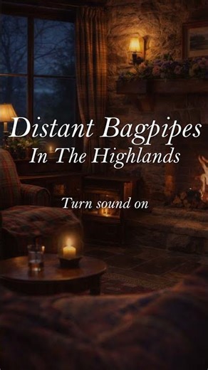 Distant Bagpipes in the Scottish Highlands 🌙